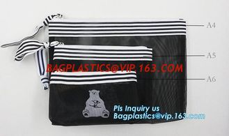 China Office A4 /A5 size pvc plastic mesh zipper file bag, B6 A5 B5 A4 transparent zipper closure document file folder bags supplier