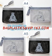 China PVC Mesh File Bag With Closure Zipper File Folder Bag, Promotional hot PVC Plastic File Document Bag with Zipper lock me supplier