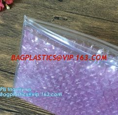 China Flat bottom zip lock tin tie food packaging aluminum foil bubble bag, Air Bubble Plastic Packing Bag, Shock Proof Slider supplier