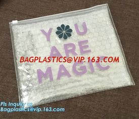 China Slider Zip Lock Bubble Bags Zip Padded Pouch, Envelopes Bubble Bag/ Slider Zip Lock Air Bubble Protection Bags supplier