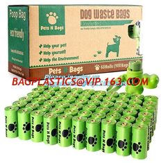 China PE Compostable dog poop bag/ pet waste Bags, Leak Proof Dog Waste Poop Bags, Environment Friendly Compostable Dog Pet Po supplier