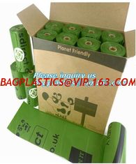 China EN13432 BPI OK compost home ASTM D6400 certified biodegradable dog poop bags, Dog Poop Waste Trash Bag, Toilet Compostab supplier