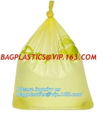 China 4 rolls white plastic compostable doggie poop bag, 240 bags Tie top handle Cornstarch Earth Friendly Cornstarch composta supplier
