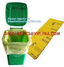 China biodegradable and compostable garbage bin liners, kitchen bin liner compostable flat trash bag on roll, bin liner in rol supplier
