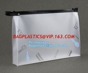 China Transparent PVC zipper slider travel cosmetic bag, commodity package bag, Cosmetic Packing Soft Customized PVC Slider Ba supplier