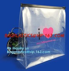 China zipper slider bag cosmetic packaging slider bag, make up bag promotional cosmetic bag slider bag, toiletry pouch eva cos supplier