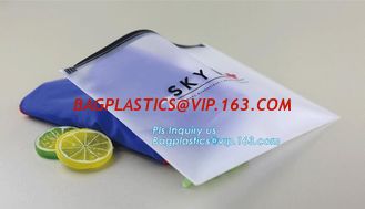 China Waterproof slider zipper cosmetic bag with zipper and logo, Packing underwear slider pvc toiletry bag vinyl beachwear co supplier