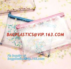 China Zipper Sliders Zip Lock Vinyl PVC Bags for Cosmetics Medicine Many Uses, Promotional Clear Vinyl Zipper Bags, slider zip supplier