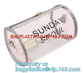 China zipper bag promotional gift bag, square barrel thickened plastic storage bag factory wholesale, barrel pin clear small m supplier