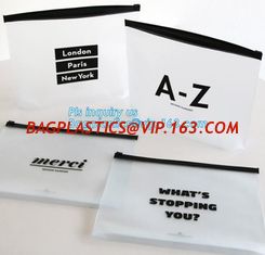 China Summer Kit Frosted k Bag Slider Zipper Bag, underware packing PE material slider zipper bag, slider zipper pvc bag supplier