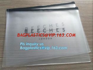 China Cosmetic Packaging Customized Clear PVC Travel Slider Bag/Manufacture pvc packaging bag,packaging pvc bag, slider zipper supplier