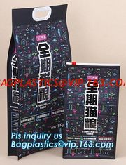 China Resealable Zipper Top Packaging Bag Quad Seal Packaging Bag Pet Dog Food Packaging Bag 5L 6L 7L Plastic Packaging Bags supplier