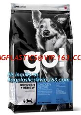 China recyclable different type dog/cat food packaging slider zipper bag direct manufacturer in china, 5.5kg slider zipper fla supplier