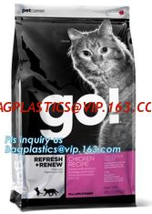 China Stand Up Dog Food Feed Packaging Bag With Tear Off Slider Seal, FDA Grade High Barrier Aluminum Foil Side Gusset Quad Se supplier