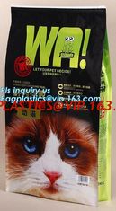 China Resealable Bottom Gusset Plastic Animal Feed Pet Dog Food Packaging Bag, Slider Zipper Top Side Gusseted Pet Food Packag supplier