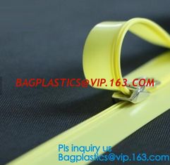 China PP clear long chain press lok zipper, seal pe document bag press lok zipper, double slider press lok zipper, SLIDER ZIPP supplier