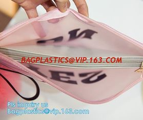 China printed OEM logo slider zip lock bags, Slider Undergarment Bag With Lock, vinyl pvc A4 file bag with slider k supplier
