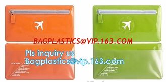 China grip slider bags, Stand Up Cosmetic Pouch with Slider Zipper Closure, PVC HEAT SEALED BAG WITH SLIDER ZIPPER supplier