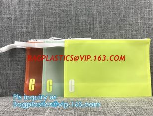 China pvc zipper bag for cosmetics, slider biodegradable zipper bag, Portable PVC Plastic Bag Transparent PVC Bag With handle supplier