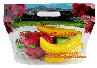 China fresh fruit cherry pear package bag with breathing hole, Fruit Grape Cherry Vegetable Packing Protection Bag, Zipper Fru supplier