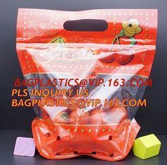 China Fruits packaging bag/Grapes plastic bag with k, Air Holes Zip Handle Plastic Bags, bag with vent holes for Grape a supplier