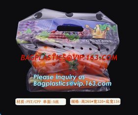 China Hang Hole Plastic Stand Up Cherry Bag Factory, Fresh fruit bag(Cherry/Lichi/grape), Perforated Standup Bag for Fruit Pac supplier