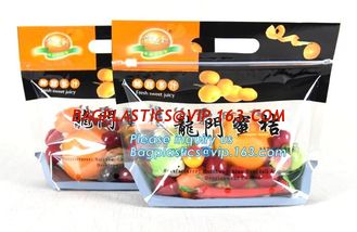 China Resealable zipper grape bag fruit packaging bags plastic slider bag, fresh fruit packaging slider zipper bag, vegetable supplier