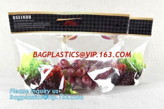 China Custom colorful printed slider ldpe k bag, stand up slider zipper export pe grapes bag, zipper lock freezer storag supplier