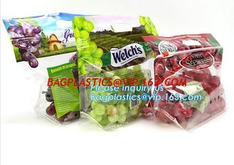 China Fresh Perforated Fruit Bag, Fruit bag with slider zip, k fresh keeping pouch bottom gusset banana/mango/grape frui supplier