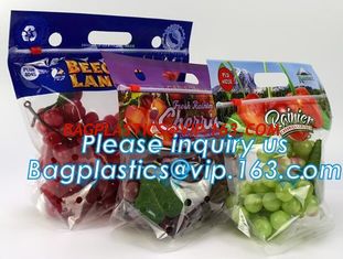 China reusable clear printed zippered storage slider bag for vegetables and fruits, recyclable fresh fruit packaging k w supplier