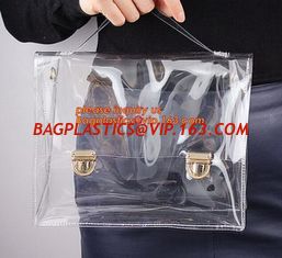 China biodegradable PVC tube handle carrier bag, handle packing bag oem pvc bag,zipper pvc cosmetic bag with handle bags, sack supplier