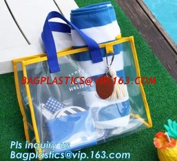 China PVC shopping bag transparent pp plastic handle bag, Vinyl PVC Handle Carrier Promotion Industrial Use Jelly Packaging Ba supplier