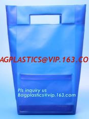 China transparent pvc bag for gift,cosmetics/PVC handle bag, Plastic Handle Bags For Makeup Travel Set Packaging, die cut hand supplier