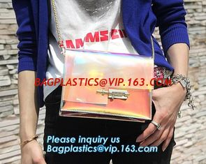 China Beach Clear PVC Shoulder Bag DIY Transparent Clutch Tote Bag, candy jelly bag transparent clear pvc handbag shoulder cro supplier