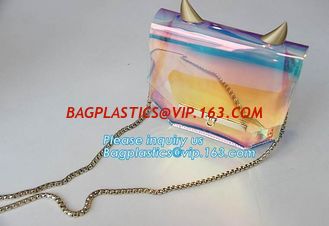 China PVC shoulder bag/transparent tote bag, Clear PVC Tote Bag Beach Bag, pvc shoulder bag with golden chain, clutch, packs supplier