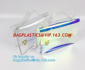 China summer laser pvc shopping bag fashion transparent PVC tote handbag, Promotional cheap clear ladies fashion pvc plastic H supplier