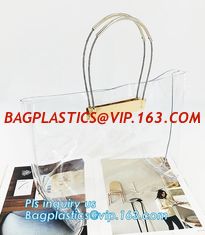 China vinyl tote bags transparent pvc handbag, Fashion pvc beach bag summer handbag women, Metallic Transparent PVC Beach Hand supplier