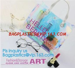 China Summer Beach Bag Clear PVC Shoulder Bag new style, Fashion transparent jelly iridescent manufacturer clear shoulder purs supplier