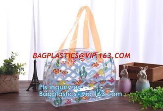 China pvc shoulder bag large capacity tote bag for women, laser shoulder bag pvc leather tote bag, Studded Clear Tote/PVC shou supplier