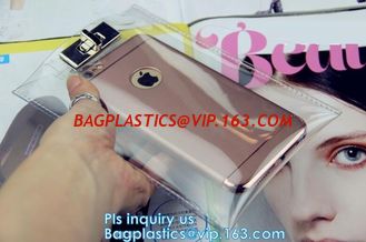 China phone purse with cash holder phone case wallet with wrist coin purse, wallet with cell phone pocket, Clear PVC/Vinyl sho supplier