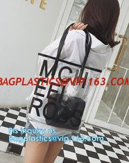 China Fruit Clear Shoulder Bag Tote Beach Gym Summer, Motobike Printed Transparent PVC Beach Bag, pineapple printing summer be supplier