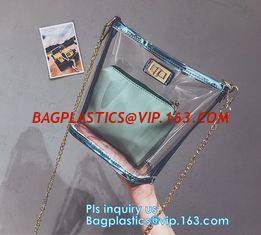 China reusable shopping Pvc Vinyl Plastic Beach Bag Large Shopper Shoulder Bag, 600D pvc coated handling promotion shopping ba supplier