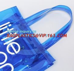 China OEM service transparent handle recyclable pvc packing bag, Handle Carry Plastic Cooler Bag PVC Wine Bag, shopping bag wi supplier