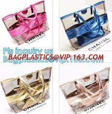 China Shinning PVC Metal Chain Girls Fashion Mini Handbags, Fashionable Women PVC tote bags jelly candy handbag, tote shopper supplier
