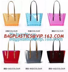 China PVC Shopping Bag Security Work Tote Shoulder Bag Womens Handbag, pvc transparent women summer handbag, tote shopper bags supplier