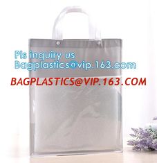 China fashion custom pvc shopping bag with your logo, eco-friendly transparent shopping bag by machine for cosmetic gift cheap supplier