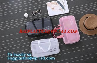 China Embroidery Logo black nylon mesh cosmetic bag with zipper, mesh net zipper cosmetic makeup bag with custom logo, Women M supplier
