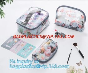 China wholesale makeup bag travel pvc zipper bag, Organic Plastic PVC Bags Travel Cosmetic Bag seal Toiletry Zip Pouch, drawst supplier