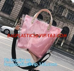 China pvc shoulder bag transparent holographic handbag, handbag and shoulder ladies sling bag, jelly fashion pvc lady handbag supplier