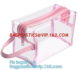 China cosmetic bag and transparent mesh makeup bag for costmetic bag, handle pvc toiletry bag cosmetic bag, Makeup Pouch, bag supplier